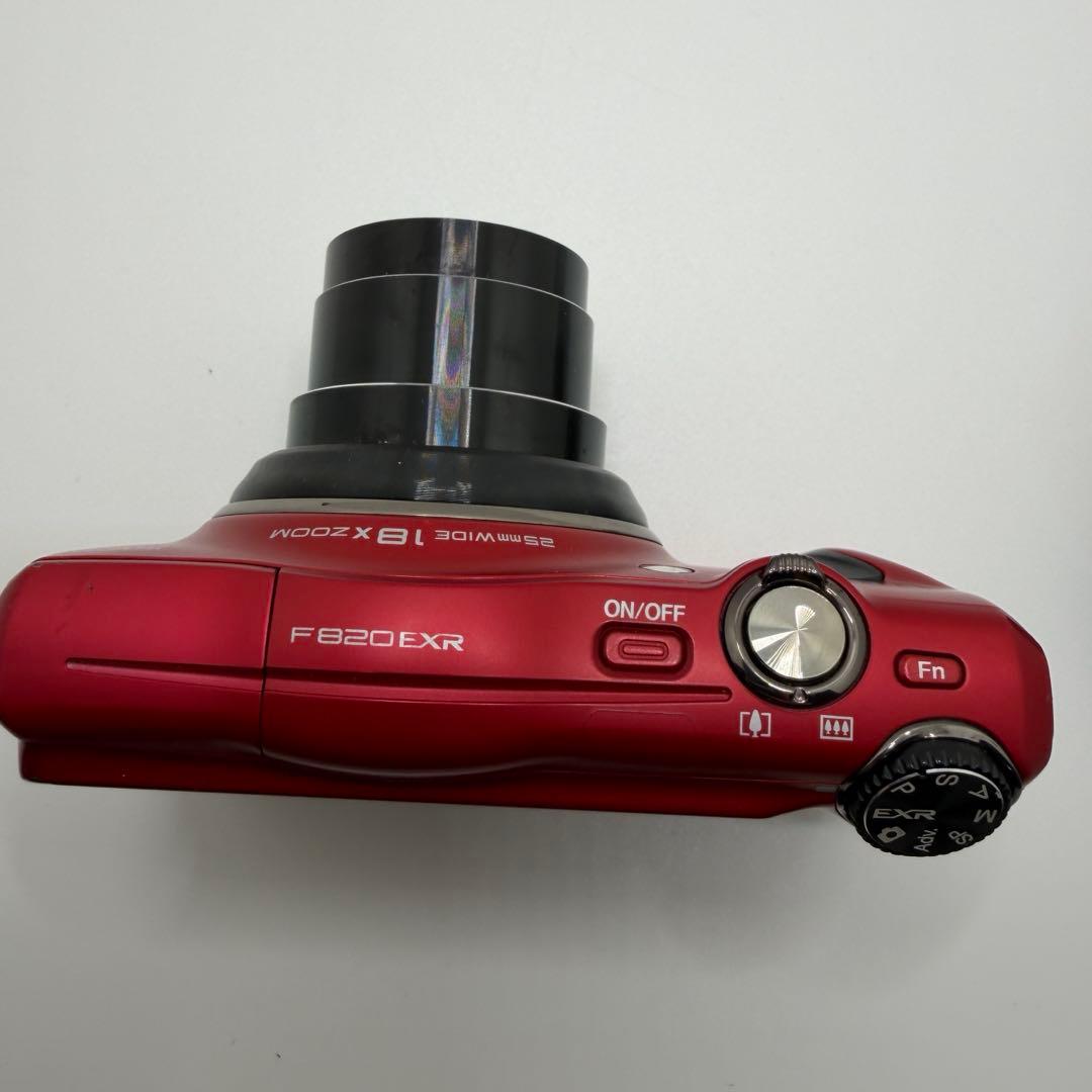 【動作品】FUJIFILM デジカメ F820 EXR 赤 コンデジ