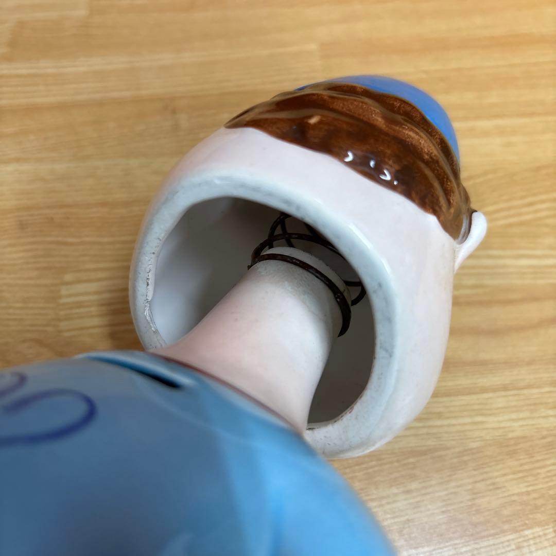 当時物 レトロ がんばれ タブチくん 首振り 陶器 貯金箱