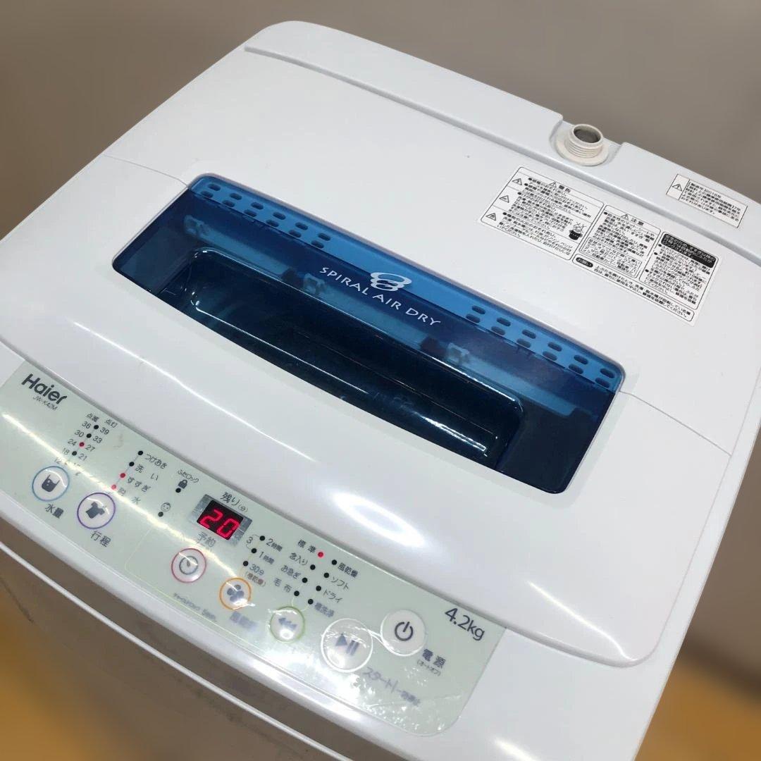 Haier 全自動洗濯機 JW-K42M 洗濯機 動作確認済 12952-2