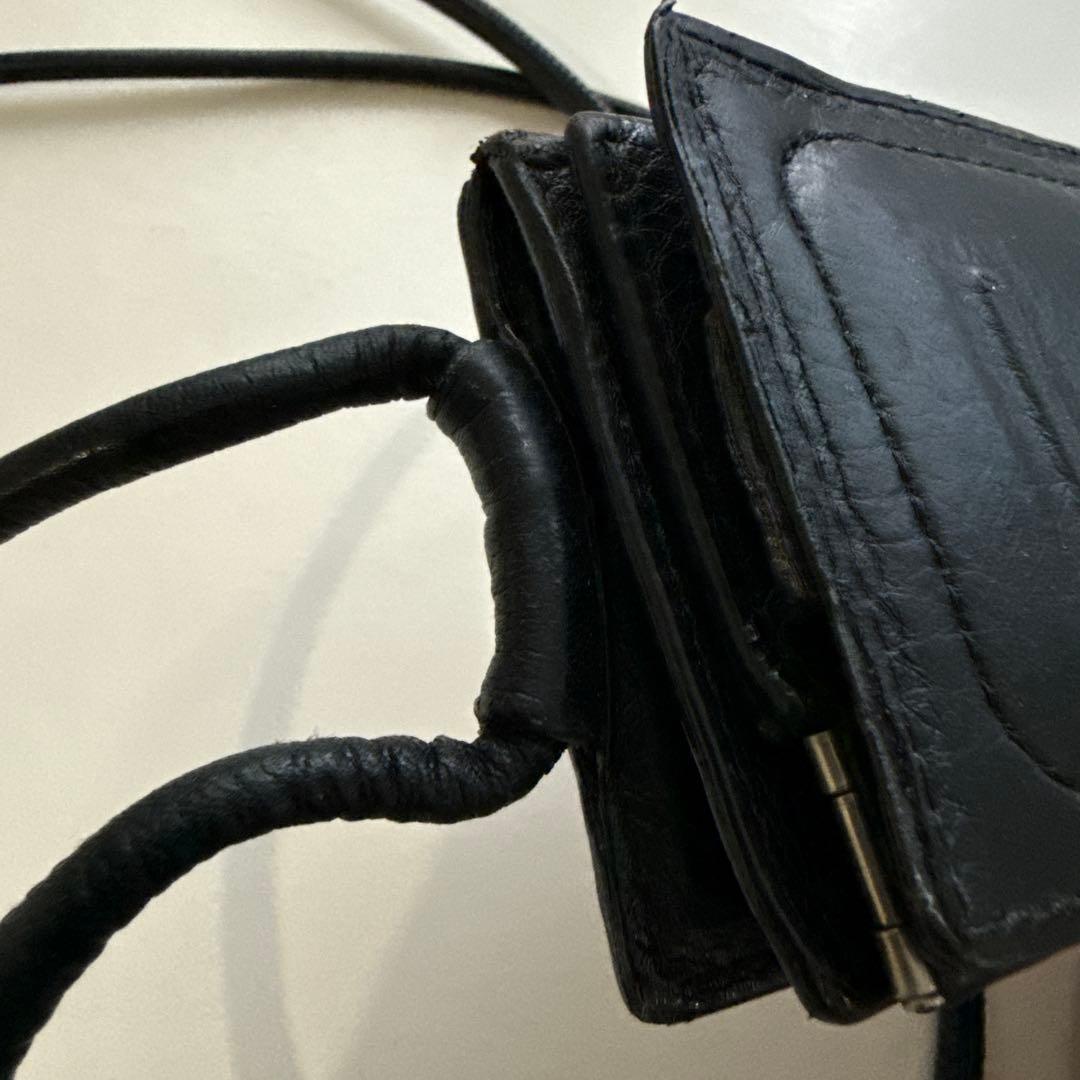 objects.io レザーストラップ一体型 ウォレット MagSafe対応 黒