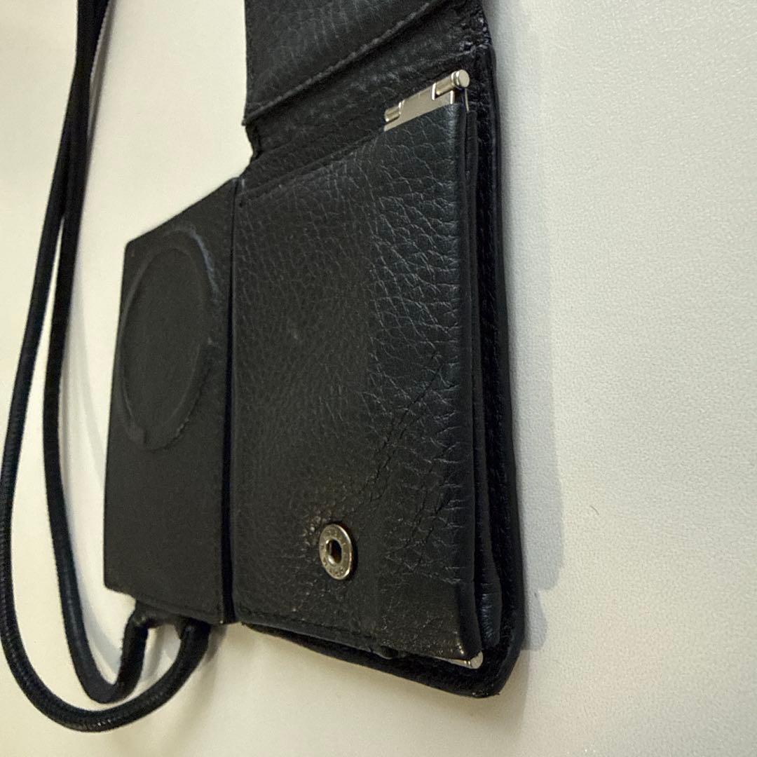 objects.io レザーストラップ一体型 ウォレット MagSafe対応 黒