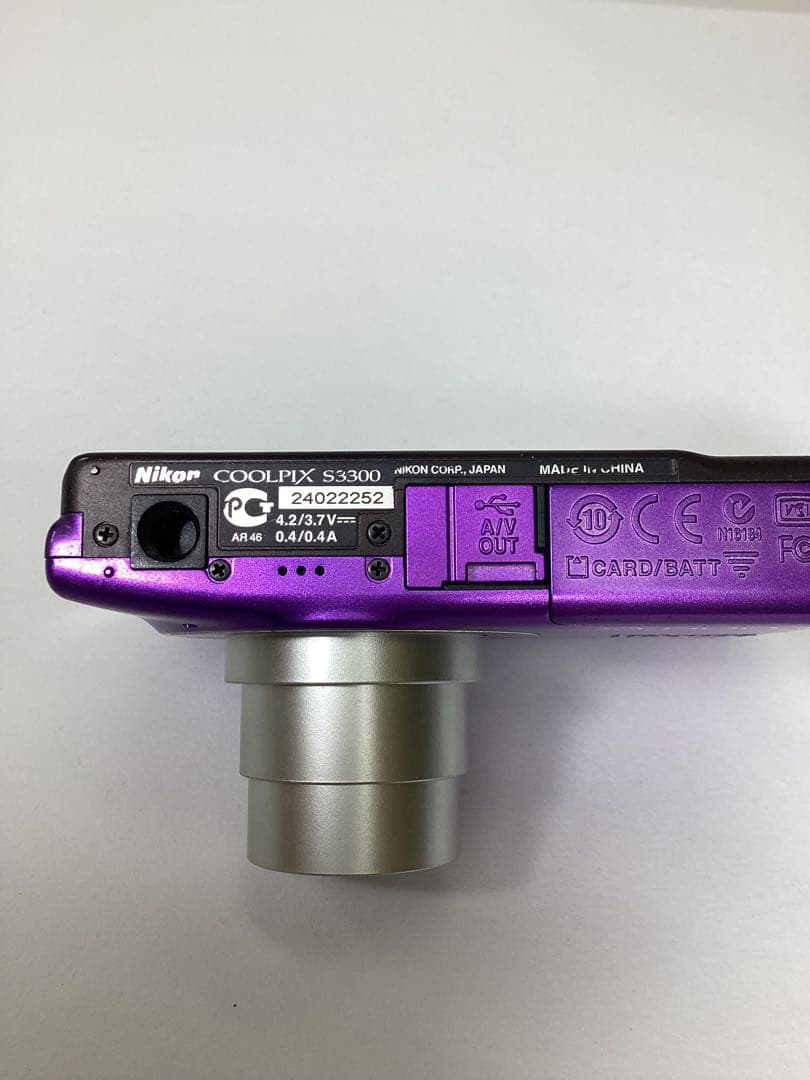 m*b様 ジャンク　Nikon COOLPIX S3300 パープル デジタルカ