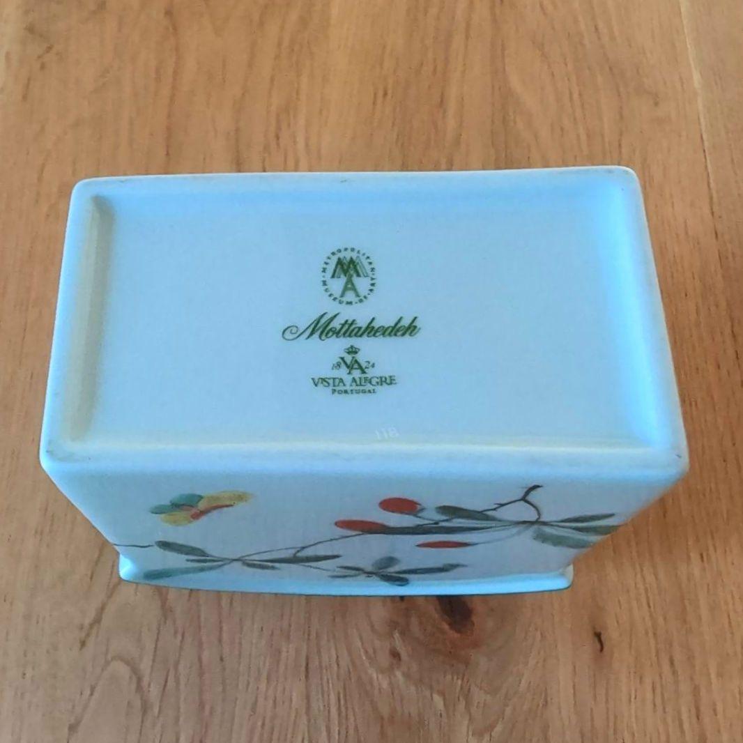 ポルトガル王室御用達メトロポリタン美術館コラボ 陶器 茶入れ ティーキャディ