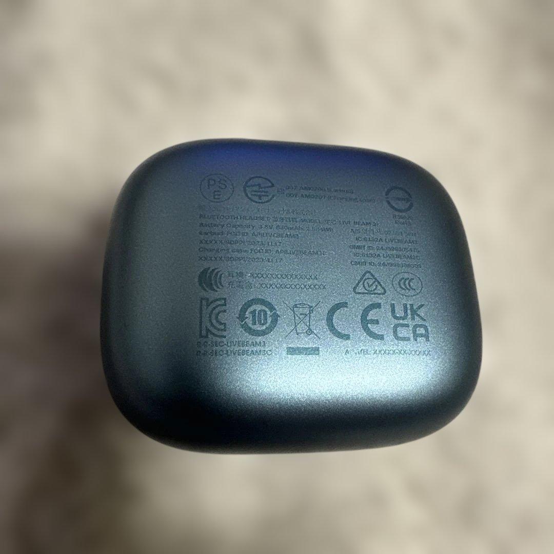 動作確認済み　JBL LIVE BEAM 3 ブルー ワイヤレスイヤホン
