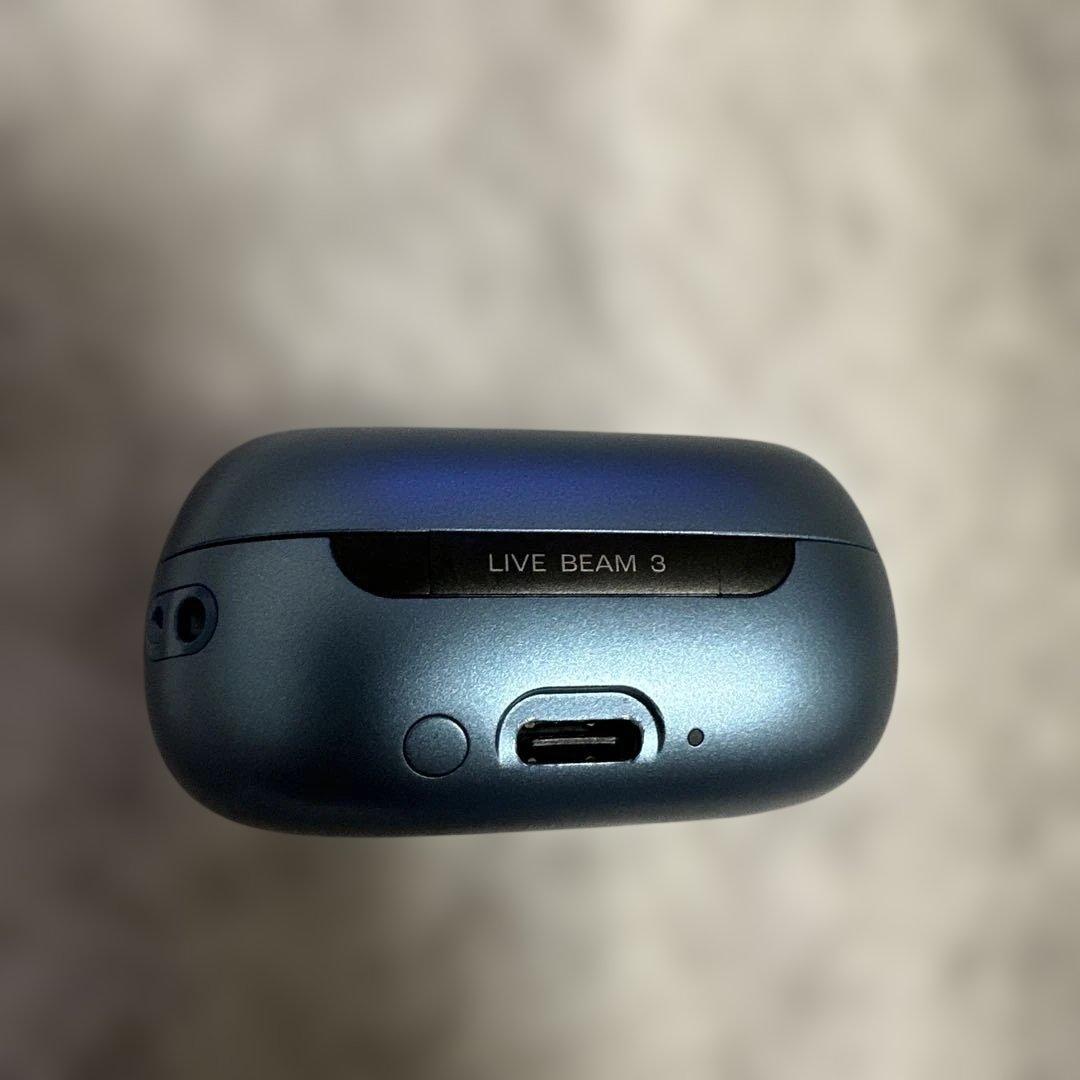 動作確認済み　JBL LIVE BEAM 3 ブルー ワイヤレスイヤホン