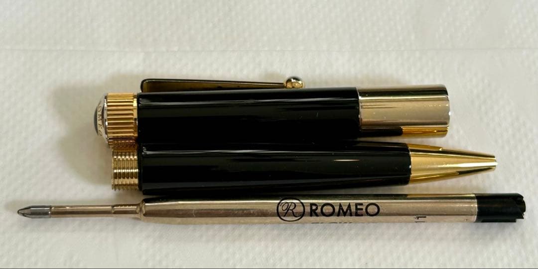 ロメオ 伊東屋 ROMEO No.３ボールペン 細軸ブラック ／ＧＴ R213