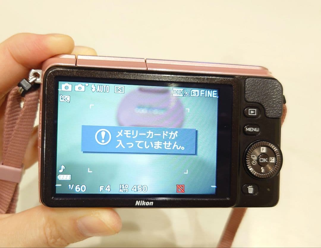 バッテリー3個SDカード16GB付きNIKON 1 S1 レンズ２本キットピンク