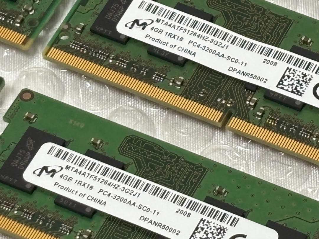Micron DDR4-3200 SO-DIMM 4GB×10枚 計40GB