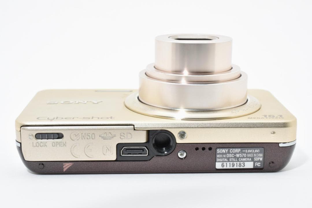 ソニー　SONY Cyber-shot DSC-W570 ゴールド　動作確認済み