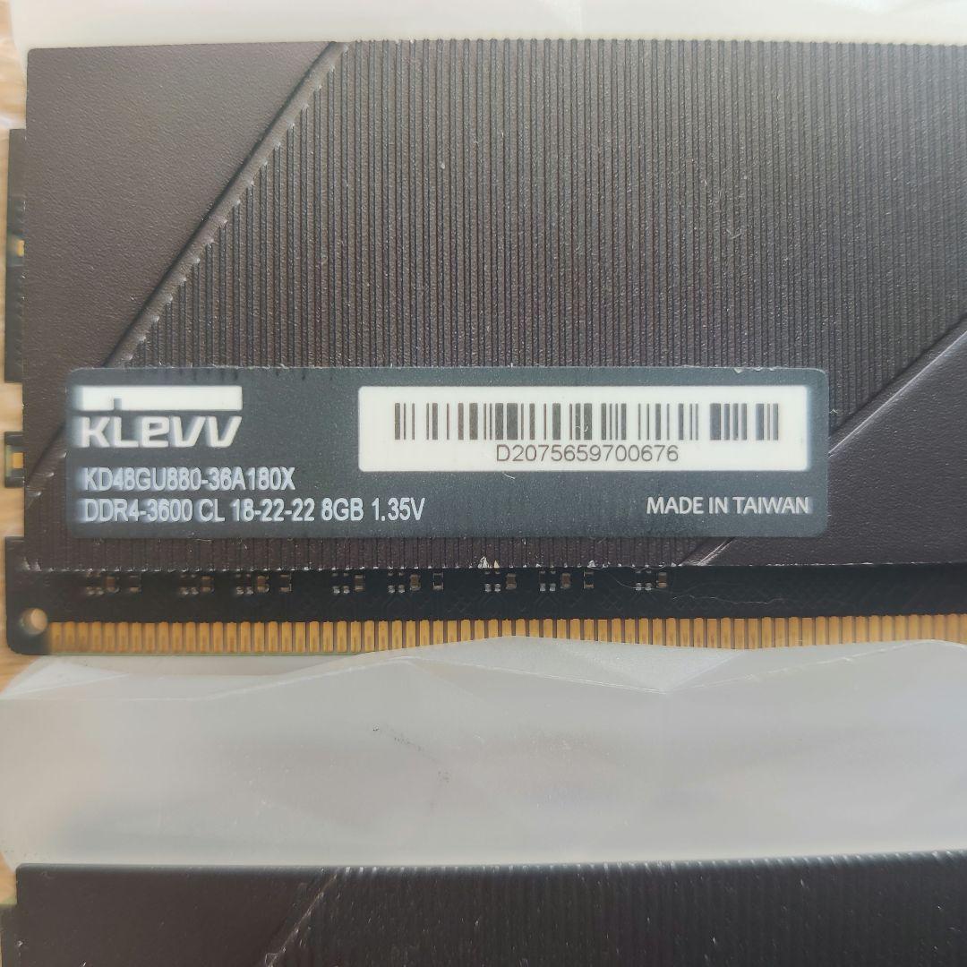 KLEVVメモリ DDR4 3600 8GBx2枚 SK hynix