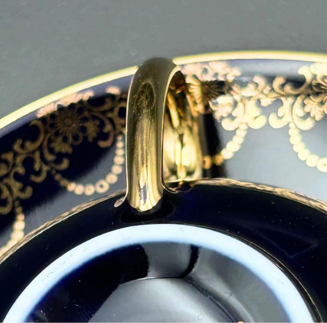 【希少】LIMOGES CASTEL 22K金彩 コバルト カップ&ペアセット
