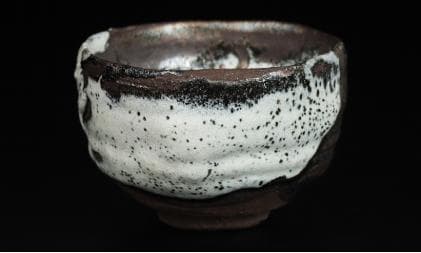人間国宝【清水卯一】最上位作 蓬莱掛分花茶碗 師 石黒宗麿 識箱