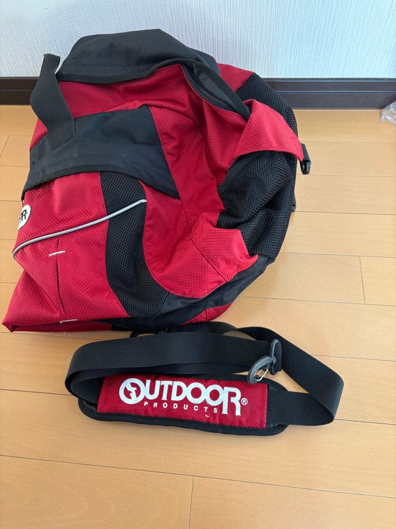 outdoor アウトドア　ボストンバック　旅行カバン　赤　大容量