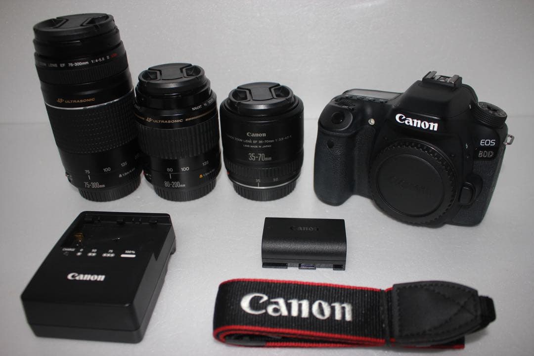 ☆保証付き☆キャノン Canon EOS 80D標準&望遠&単焦点レンズセット