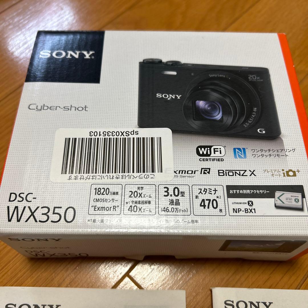 SONY DSC-WX350 コンデジ　美品　皮ケース付き