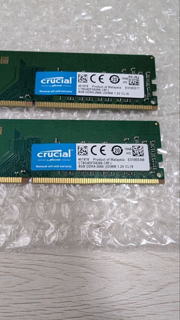 Crucial DDR4 2666 8GB x2 (計16GB)