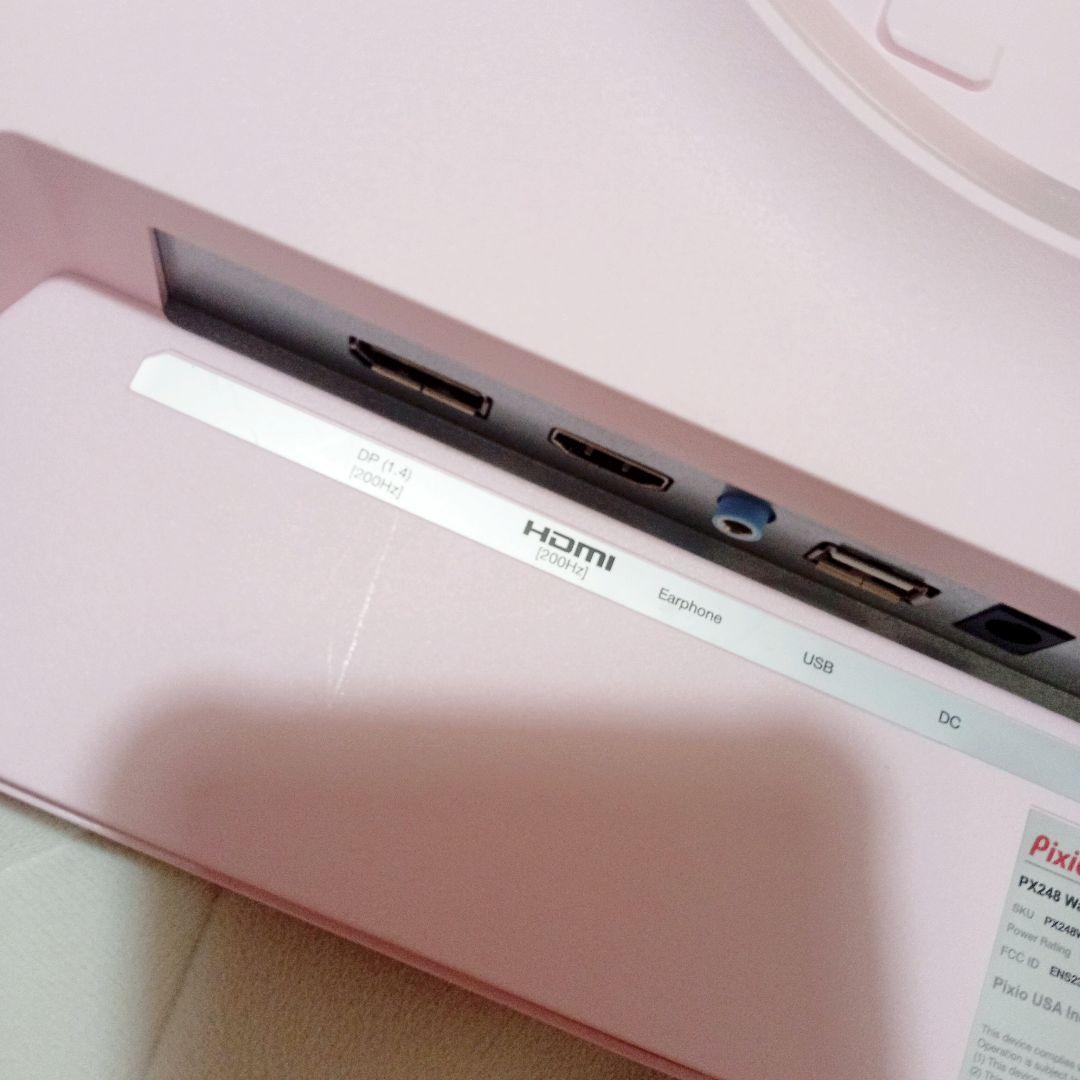 Pixio ゲーミングモニター ピンク 23.8インチ
