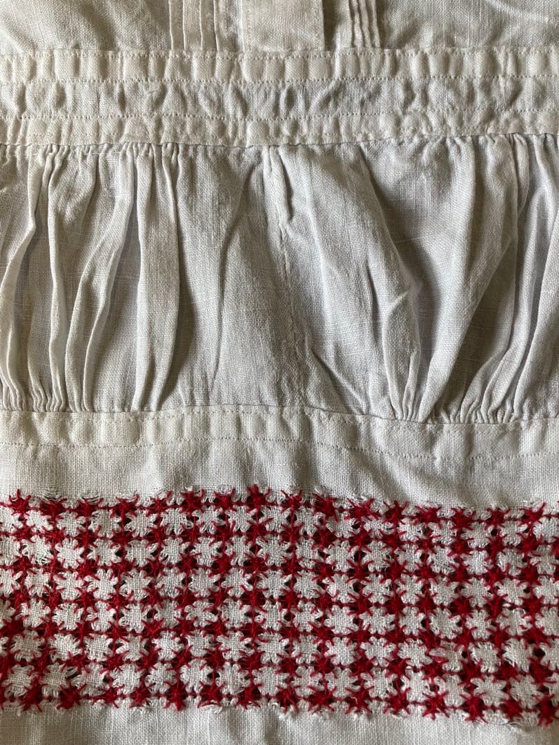 アンティーク サンプラー 手刺繍 アルファベット 手仕事 レース モノグラム 蝶
