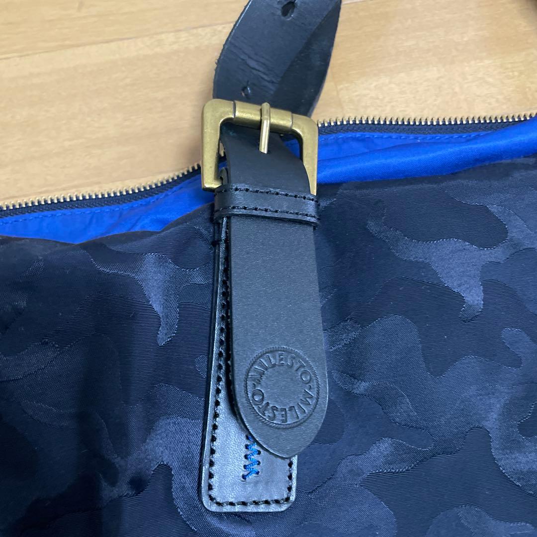 ミレスト　迷彩柄ボストンバッグ　ネイビー