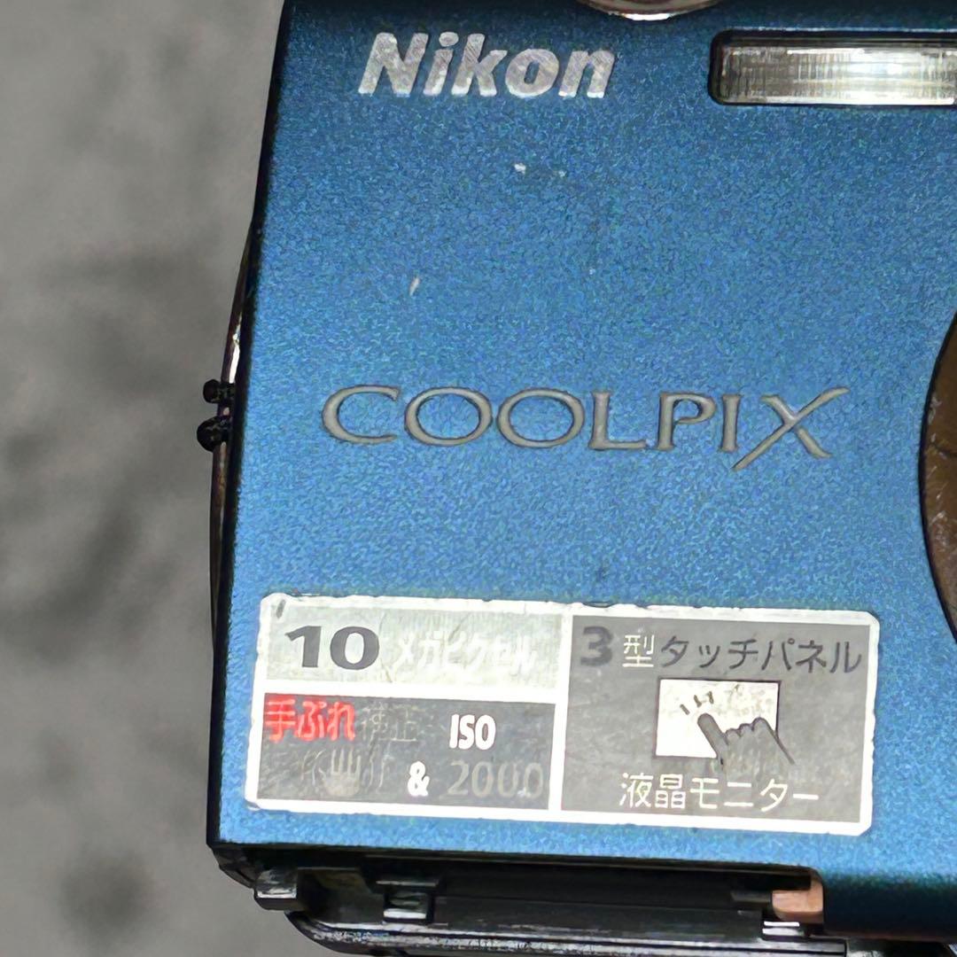 【動作品】Nikon COOLPIX S230 ダークブルー　オールドコンデジ