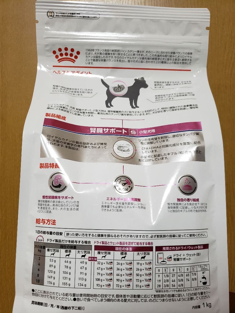 ロイヤルカナン　腎臓サポート　小型犬用S