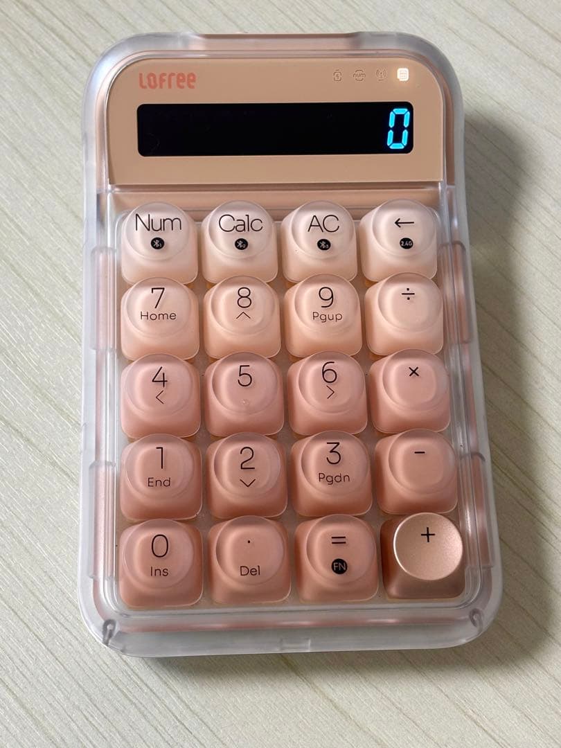 Lofree ロフリー　テンキー ピンク　電卓