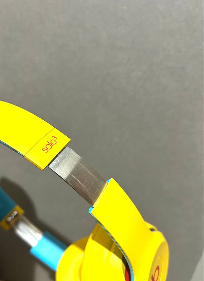 美品Beats Solo3 Wireless 廃盤モデルクラブ イエロー ビーツ