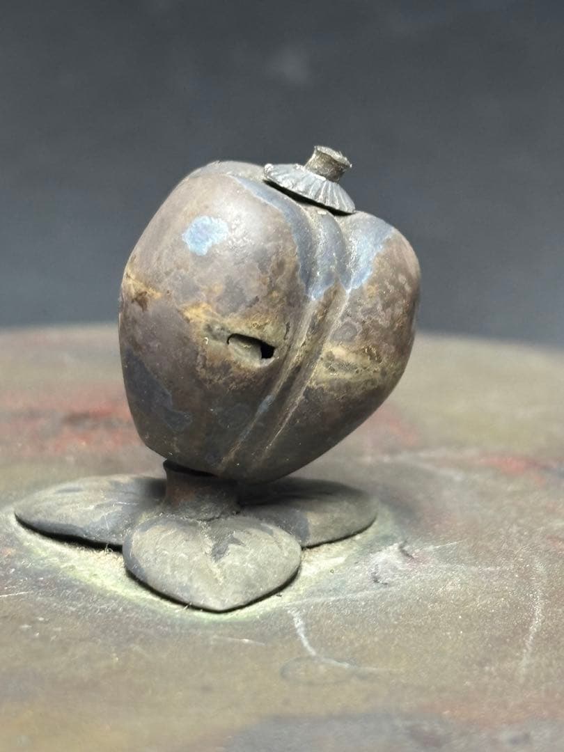 【希少品】光玉堂造 銀象嵌提手 鉄瓶 釜師 鉄器 急須 骨董品 古美術 金属工芸