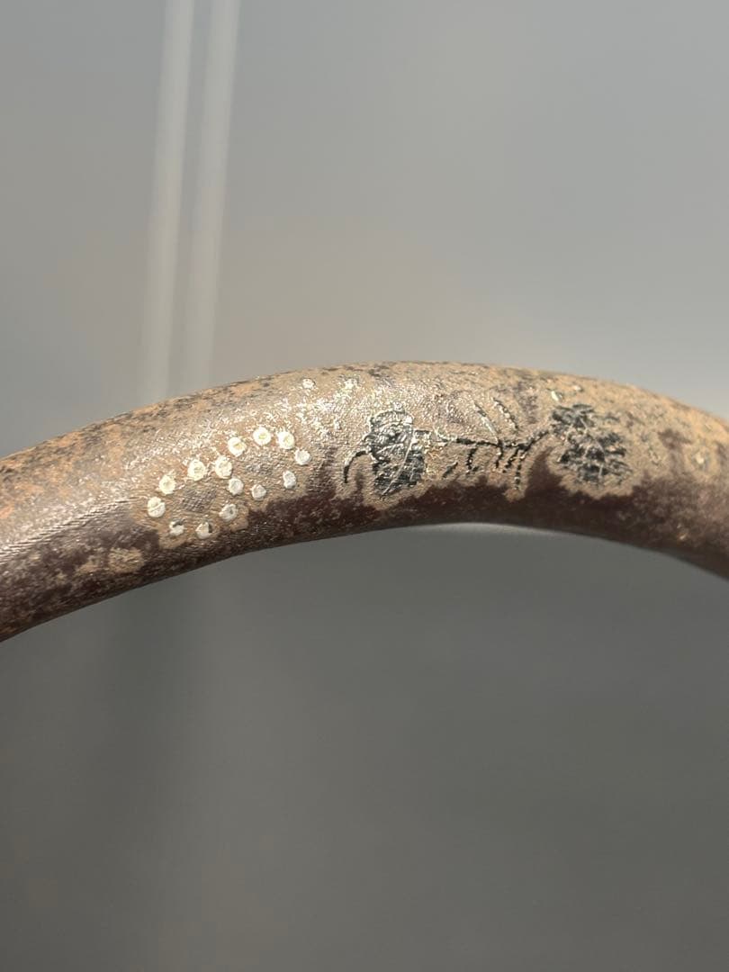 【希少品】光玉堂造 銀象嵌提手 鉄瓶 釜師 鉄器 急須 骨董品 古美術 金属工芸