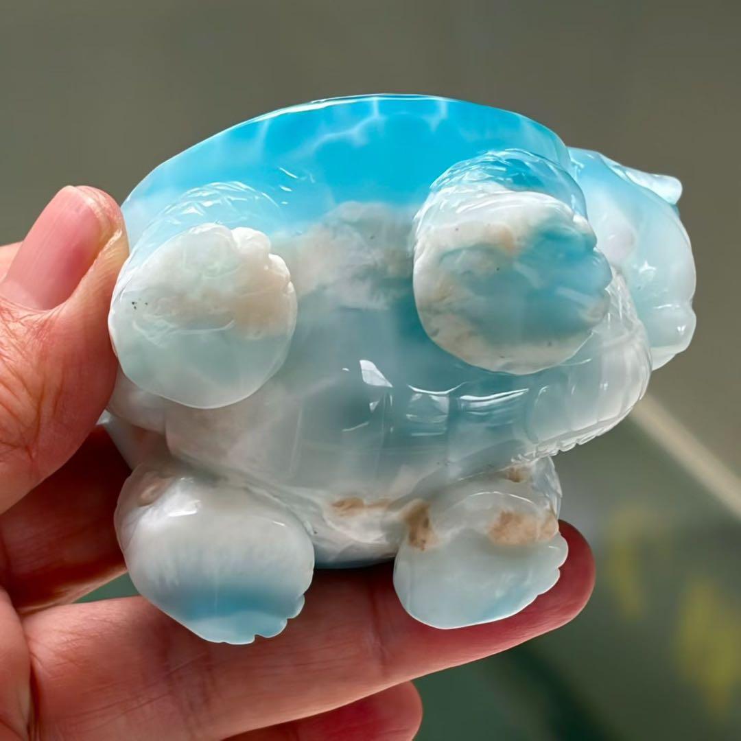 天然無処理　ラリマー ロングイ　龍亀様 282.6g