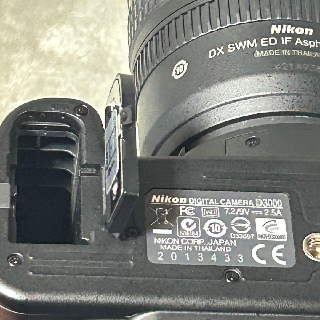 【動作品　美品】Nikon D3000 レンズキット　シャッター回数:2172