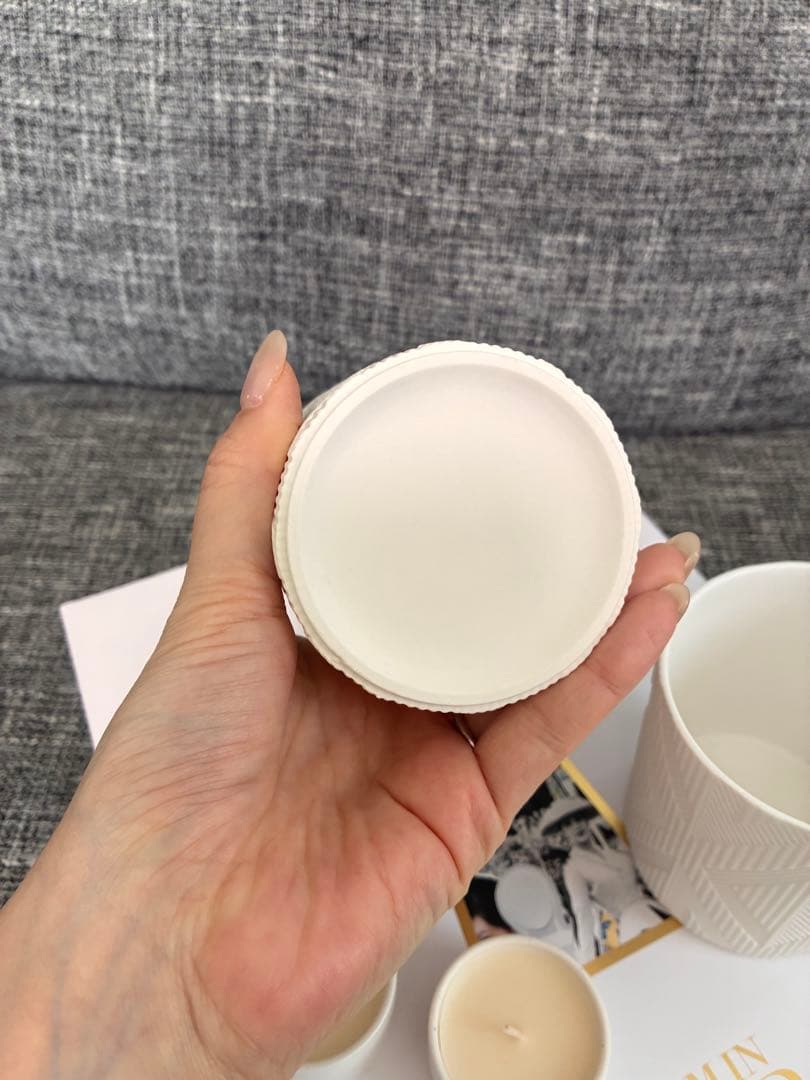 DIOR ディオール ノベルティ アロマキャンドル2個 CD容器付 箱ショッパー