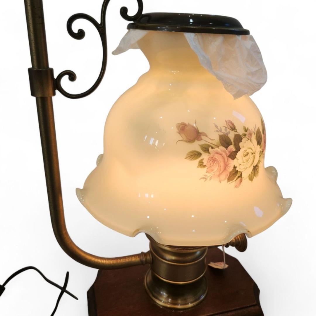 美品 vintage Made in Italy 卓上ランプ 薔薇 小物入れ付き