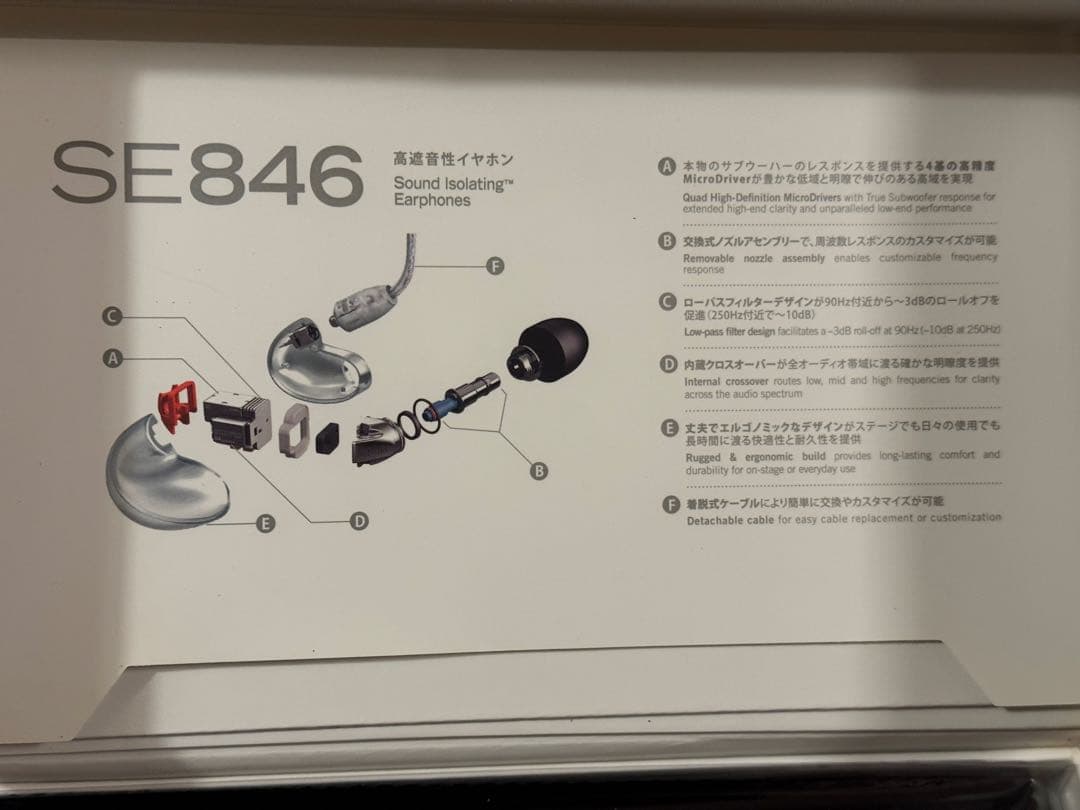 中古品　Shure SE846 Quad Ds