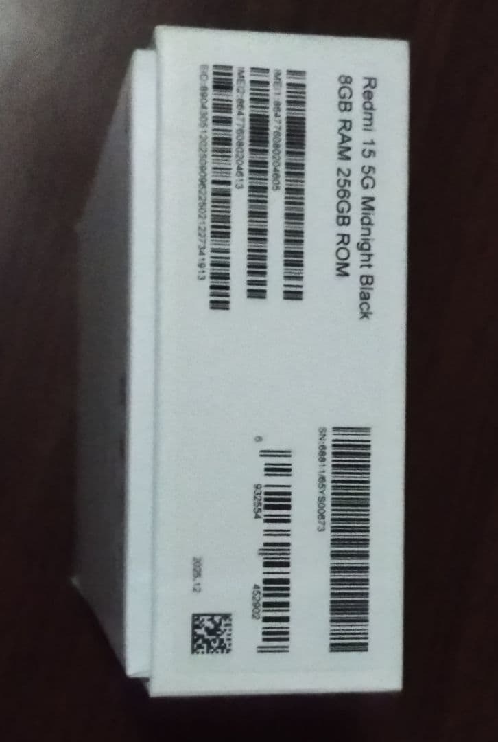 Redmi 15 5G 256GB ★人気のミッドナイトブラック★