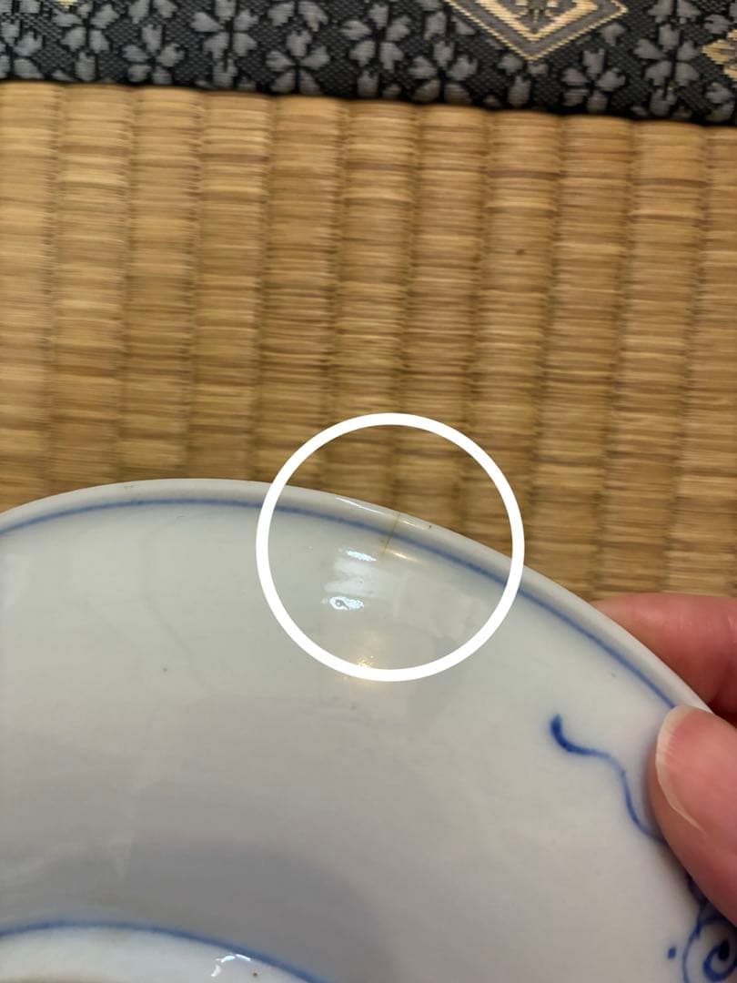 【8枚セット】ヒビあり 明治骨董 なます皿 金継ぎ用