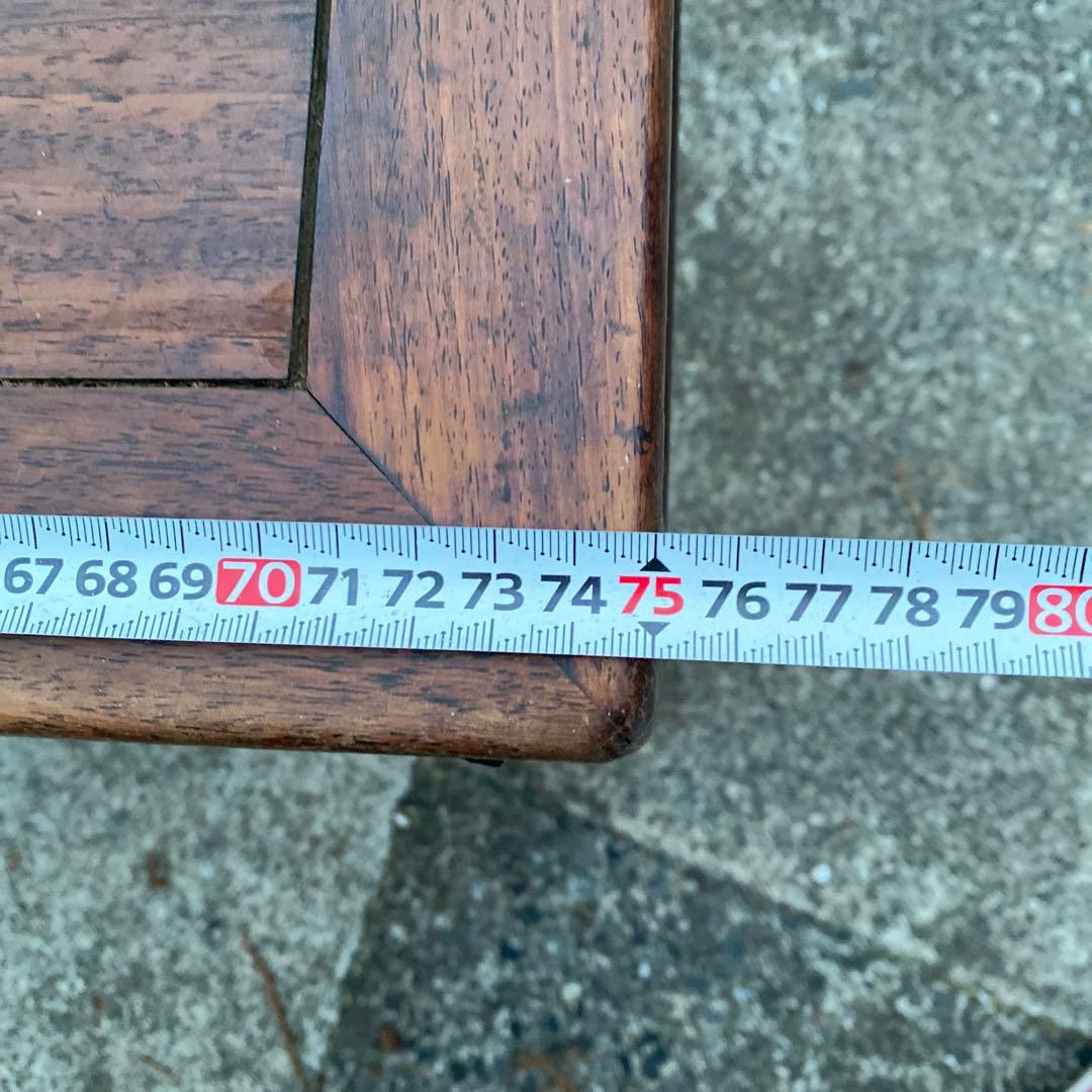 木製唐木長方形座卓 ダークブラウン　文机　箱75cm x奥行44.5cm