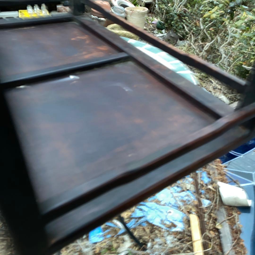 木製唐木長方形座卓 ダークブラウン　文机　箱75cm x奥行44.5cm