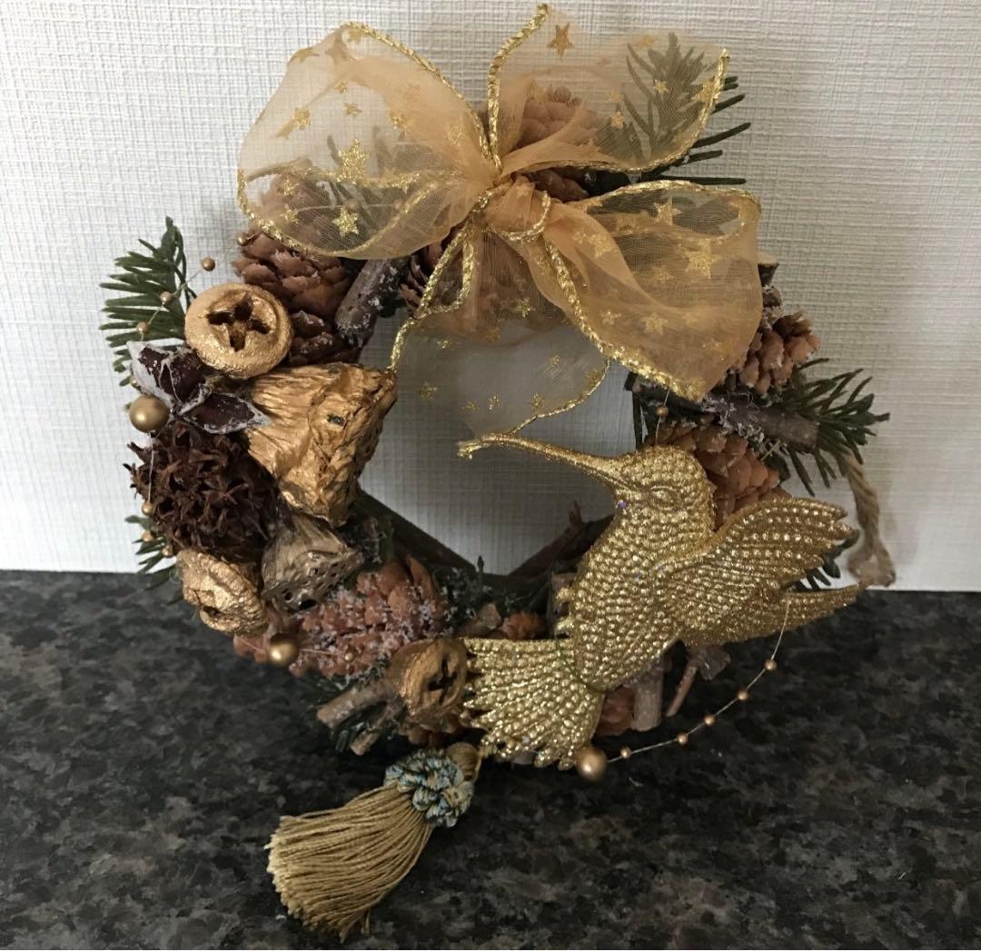 造花 クリスマスリース 新品