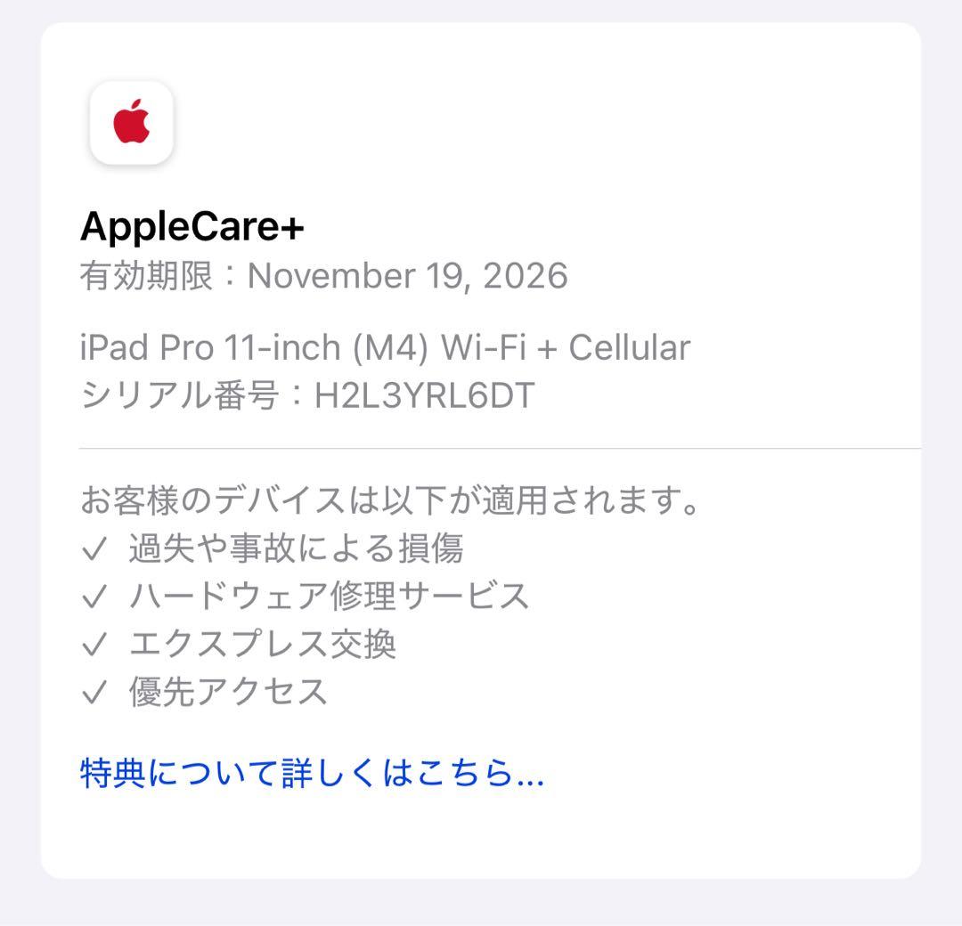 ほぼ未使用品！iPad Pro 11インチ M4セルラーSIMフリー