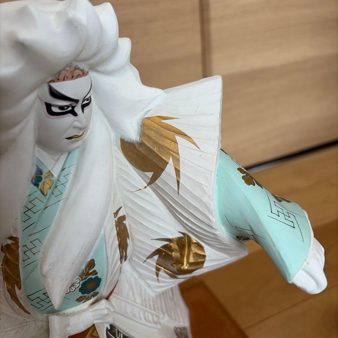 伝統的博多人形 歌舞伎 鏡舞 一義作 約30cm