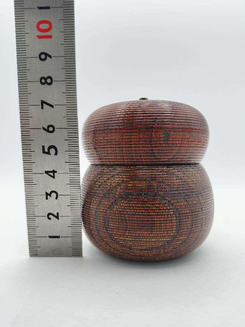 d157【新品・未使用】瓢茶器 瓢箪蒔絵 川瀬表完 木箱 茶道具