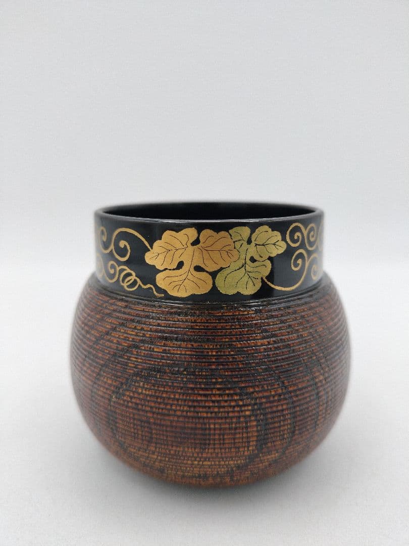 d157【新品・未使用】瓢茶器 瓢箪蒔絵 川瀬表完 木箱 茶道具