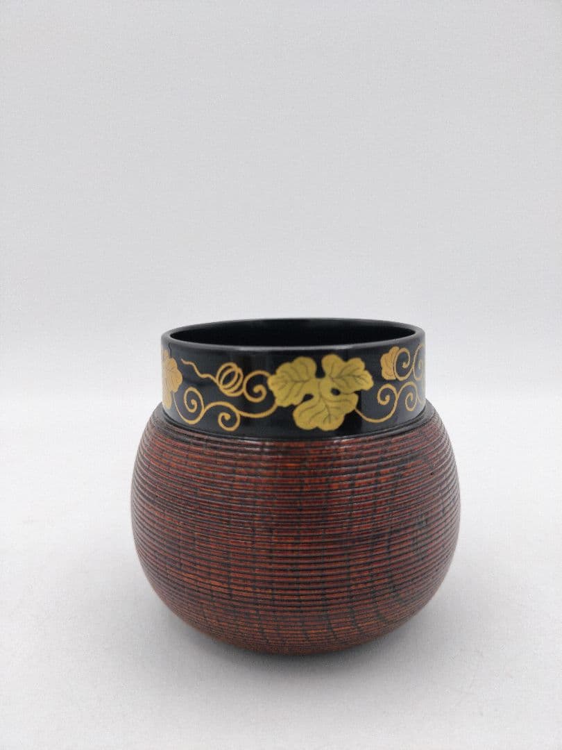d157【新品・未使用】瓢茶器 瓢箪蒔絵 川瀬表完 木箱 茶道具
