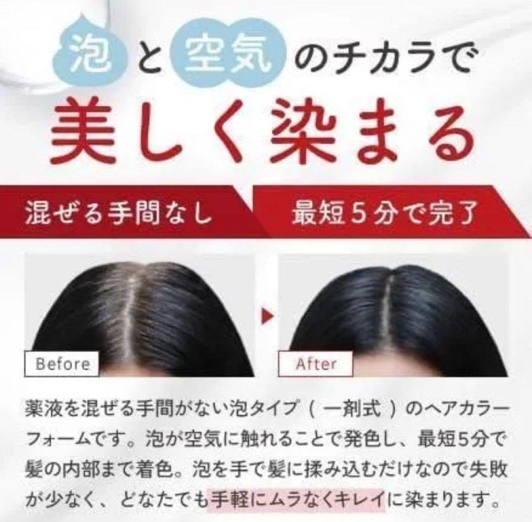 ドクターヘアミカ　白髪染め　ヘアカラーフォーム　（ダークブラウン）80g×4本