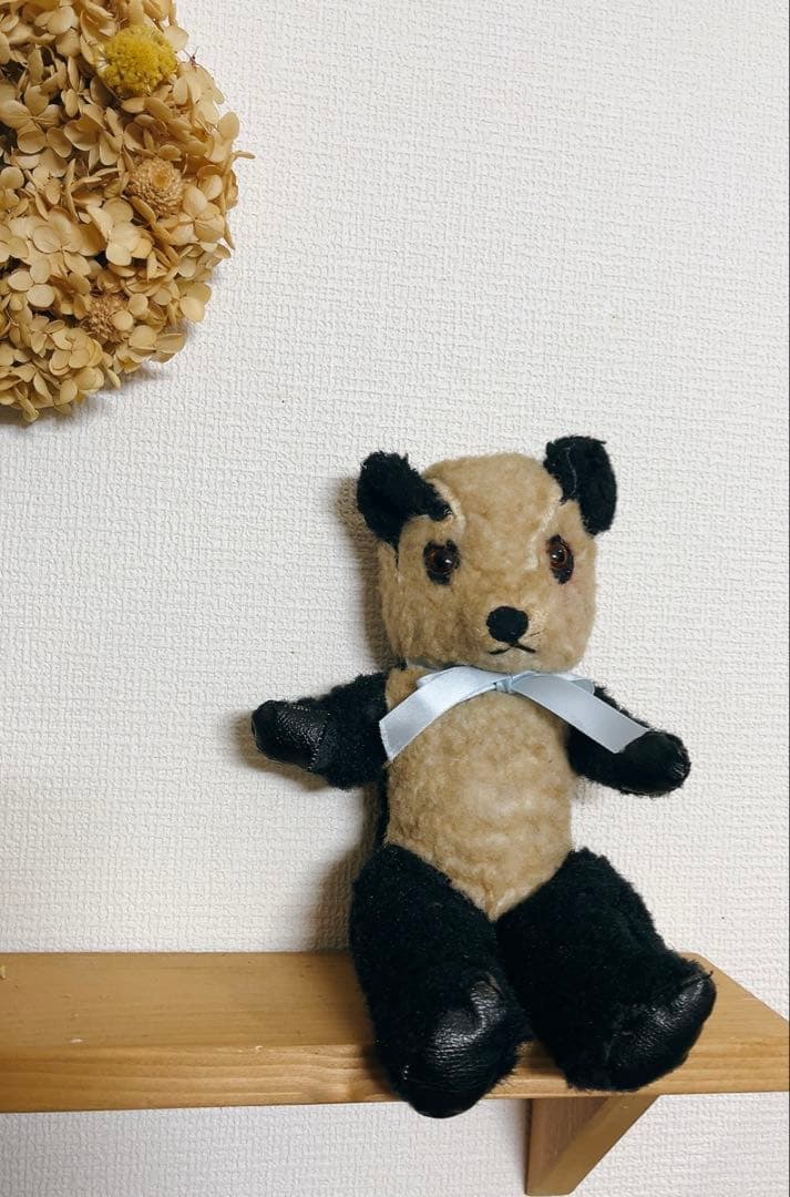 アンティークパンダちゃん　ぬいぐるみ　レトロ　ビンテージ　テディベア