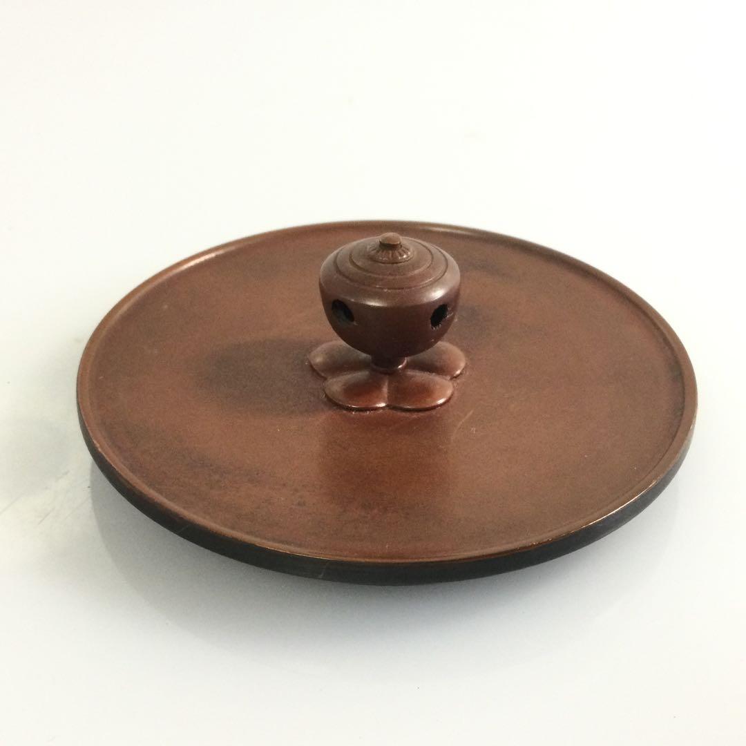棗釜 茶釜 銅蓋釜環付 茶道具 釜道具 紙箱 T892