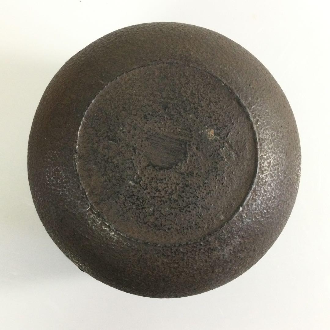 棗釜 茶釜 銅蓋釜環付 茶道具 釜道具 紙箱 T892