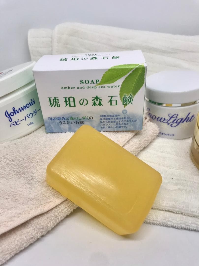 【未使用12個】アトピー肌・敏感肌・乾燥肌　琥珀の森石鹸・せっけん 久慈琥珀