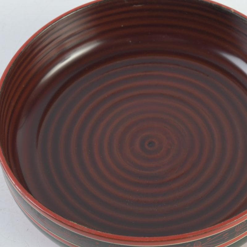 茶道具　山中塗　中村宗悦作　即中斎好　唐物写　独楽平棗　共箱　V　A67